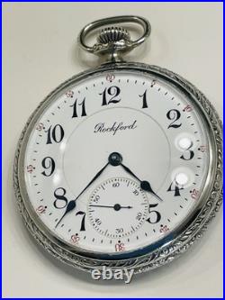 Rockford pocket watch 16s 17 Jewel in a display back case
