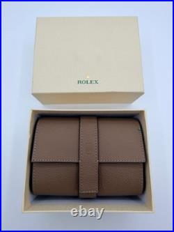 Rolex 2-Slot Watch Travel Case Leather AD VIP Gift
