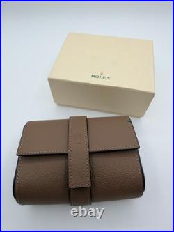Rolex 2-Slot Watch Travel Case Leather AD VIP Gift