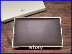 Rolex Brown Leather Triple Pocket Watch Travel Case Pouch VIP Gift