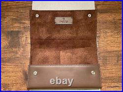 Rolex Brown Leather Triple Pocket Watch Travel Case Pouch VIP Gift