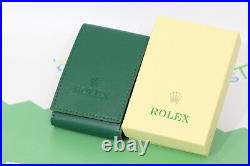 Rolex Green Leather Protection Travel Case Pouch Service Center+Insert-Free Ship