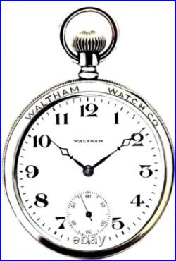Rrae 19 Jewels Salesman Display Case Railroad Pocket Watch Waltham Riverside