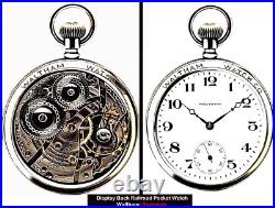 Rrae 19 Jewels Salesman Display Case Railroad Pocket Watch Waltham Riverside