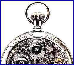 Rrae 19 Jewels Salesman Display Case Railroad Pocket Watch Waltham Riverside