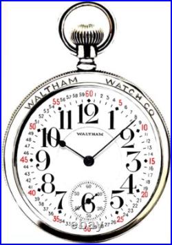 Rrae 21 Jewels Salesman Display Case Railroad Pocket Watch Waltham 645