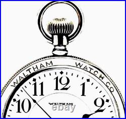 Rrae 21 Jewels Salesman Display Case Railroad Pocket Watch Waltham 645