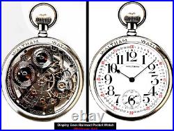 Rrae 21 Jewels Salesman Display Case Railroad Pocket Watch Waltham 645