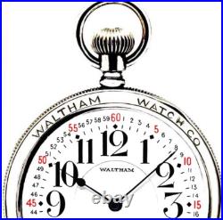 Rrae 21 Jewels Salesman Display Case Railroad Pocket Watch Waltham 645