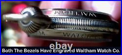 Rrae 23 Jewels Salesman Display Case Railroad Pocket Watch Waltham VANGUARD