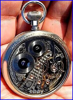 Rrae 23 Jewels Salesman Display Case Railroad Pocket Watch Waltham VANGUARD