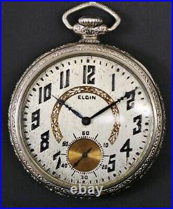 Running Elgin 345 Model 3 Class 114 17J 12S 14k Gold Filled Case Pocket Watch