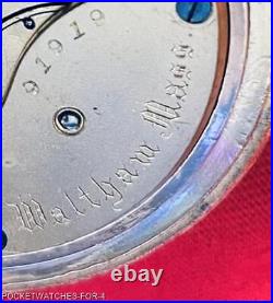SCARCE 1892 US WATCH CO 18s BOX HINGE GOLDFILLED HUNTER CASE POCKET WATCH RUNS