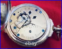 SCARCE 1892 US WATCH CO 18s BOX HINGE GOLDFILLED HUNTER CASE POCKET WATCH RUNS