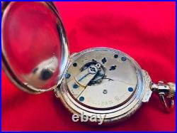 SCARCE 1892 US WATCH CO 18s BOX HINGE GOLDFILLED HUNTER CASE POCKET WATCH RUNS