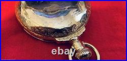 SCARCE 1892 US WATCH CO 18s BOX HINGE GOLDFILLED HUNTER CASE POCKET WATCH RUNS