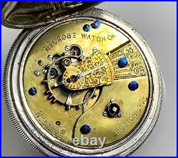 SCARCE 18s MELROSE WATCH CO 11J KEY WIND Pocket Watch (TREMONT) ORIGINAL CASE