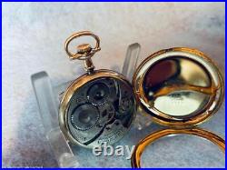 SCARCE 1907 WALTHAM 14s GF CASE ORNATE DIAL OPEN FACE POCKET WATCH SERVICED