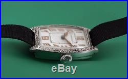 SERVISED Vintage 1920s Tiffany & Co Men's Small Wrist Watch Engraved Case