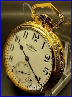 STUNNING! BALL 999P 21 jEWELS! Mens Pocket Watch in Mint Display Case