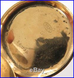 STUNNING LATE 1800s / 18K GOLD CASE / HALF HUNTER SMALL POCKET WATCH