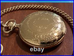 SWISS MATHEY TISSOT Mechanical Pocket Watch with Wooden Case & Chain NICE