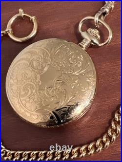 SWISS MATHEY TISSOT Mechanical Pocket Watch with Wooden Case & Chain NICE