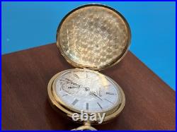 SWISS MATHEY TISSOT Mechanical Pocket Watch with Wooden Case & Chain NICE