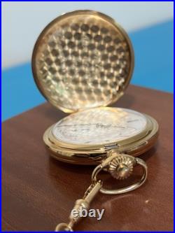 SWISS MATHEY TISSOT Mechanical Pocket Watch with Wooden Case & Chain NICE