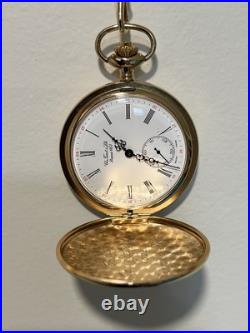 SWISS MATHEY TISSOT Mechanical Pocket Watch with Wooden Case & Chain NICE