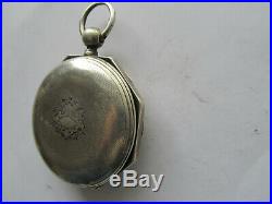 S. H &c Coin Silver Octagon Key Wind 18 Size Hunting Case Pocket Watch Waltham