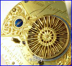 Sam Joseph Liverpool Verge Fusee Unusual Demi Hunting Case Ca. 1800 Pocket Watch