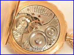 Scarce 17j Illinois Bunn Hunter Gold Antique Pocket Watch Huge Hunting Case
