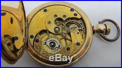 Scarce Early Elgin Frances Rubie 10s KW Key Wind Pocket Watch Boss GF Case