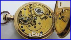 Scarce Early Elgin Frances Rubie 10s KW Key Wind Pocket Watch Boss GF Case