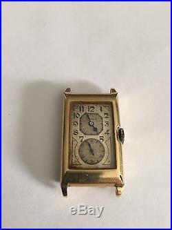 Scarce Gruen Doctor's Watch Duo Dial 877 Movement 14k Gold Filled Case
