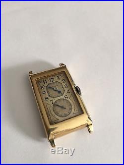 Scarce Gruen Doctor's Watch Duo Dial 877 Movement 14k Gold Filled Case