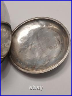 Scrap 18 size Coin Silver open face pocket watch case. No Crystal-bow. 75+Grams