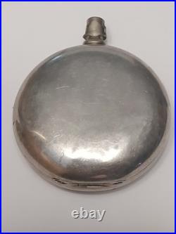 Scrap 18 size Coin Silver open face pocket watch case. No Crystal-bow. 75+Grams