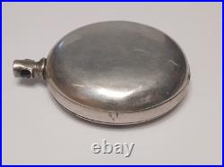 Scrap 18 size Coin Silver open face pocket watch case. No Crystal-bow. 75+Grams
