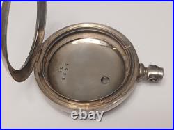 Scrap 18 size Coin Silver open face pocket watch case. No Crystal-bow. 75+Grams