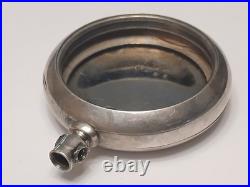 Scrap 18 size Coin Silver open face pocket watch case. No Crystal-bow. 75+Grams