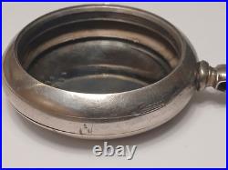 Scrap 18 size Coin Silver open face pocket watch case. No Crystal-bow. 75+Grams