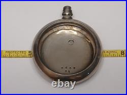 Scrap 18 size Coin Silver open face pocket watch case. No Crystal-bow. 75+Grams