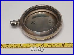 Scrap 18 size Coin Silver open face pocket watch case. No Crystal-bow. 75+Grams