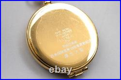 Seiko Pocket Watch Alba V721-0A30 Gold Full Hunter 41mm Vintage Quartz JAPAN