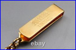 Seiko Pocket Watch Alba V721-0A30 Gold Full Hunter 41mm Vintage Quartz JAPAN