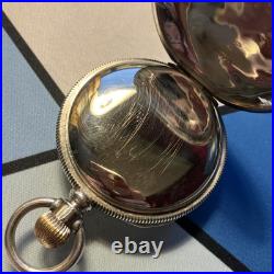 Serviced 1882 11j Illinois Lever Set Open Face Pocket Watch Coin Silver Case