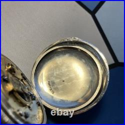 Serviced 1882 11j Illinois Lever Set Open Face Pocket Watch Coin Silver Case