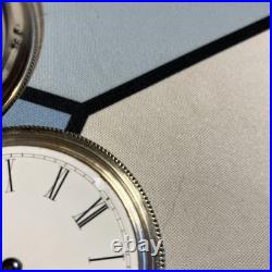 Serviced 1882 11j Illinois Lever Set Open Face Pocket Watch Coin Silver Case